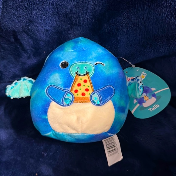 Squishmallows Other Nwt 5 Talib The Blue Pterodactyl Eating Pizza